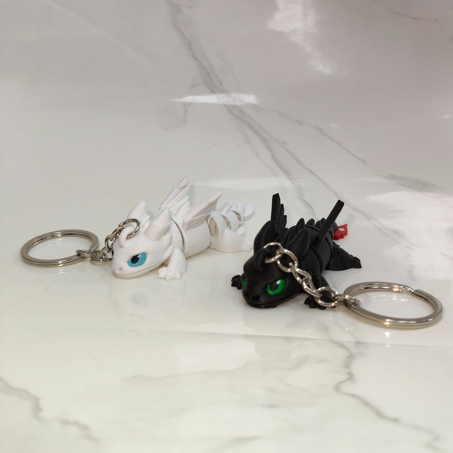 Pareja de llaveros Articulados de Chimuelo y Furia Luminosa