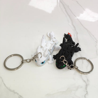 Pareja de llaveros Articulados de Chimuelo y Furia Luminosa